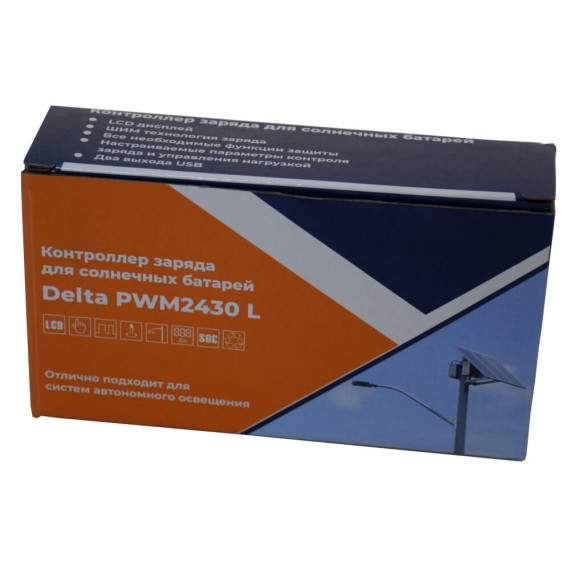 Контроллер заряда Delta PWM 2430L 30А 12/24В, изображение 4 Контроллер заряда Delta PWM 2430L 30А 12/24В, изображение 4