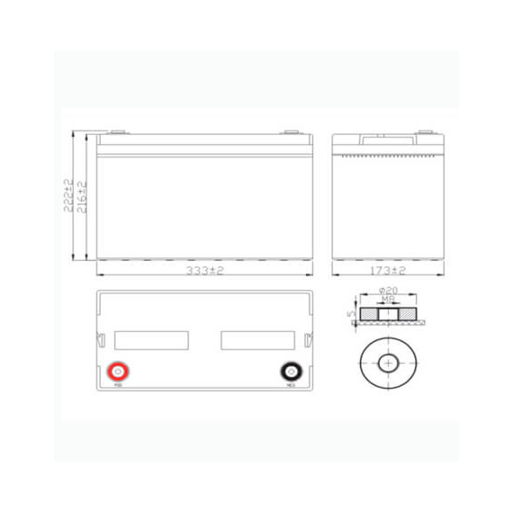 Аккумуляторная батарея Delta GEL 12-100 (12В 100Ач), изображение 3
