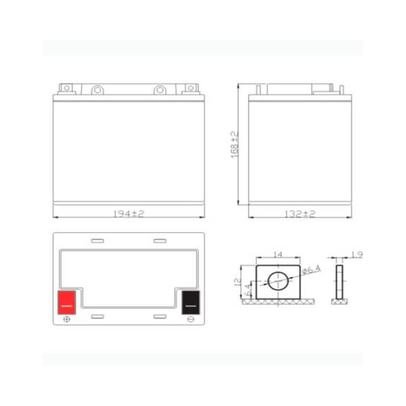 Аккумуляторная батарея Delta GEL 12-33 (12В 33Ач), изображение 3