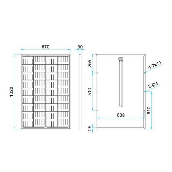 Солнечная батарея Восток 100 Вт 12В поликристалл