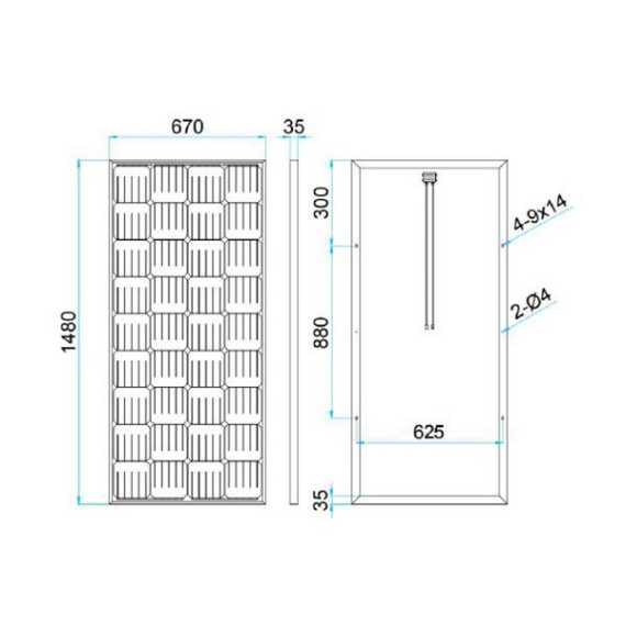 Солнечная панель Восток 150 Вт 12В