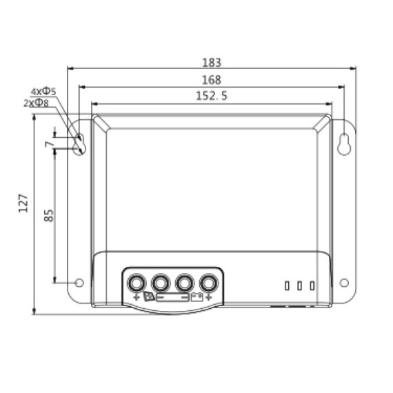 Размеры контроллера DELTA MPPT 2440L Размеры контроллера DELTA MPPT 2440L