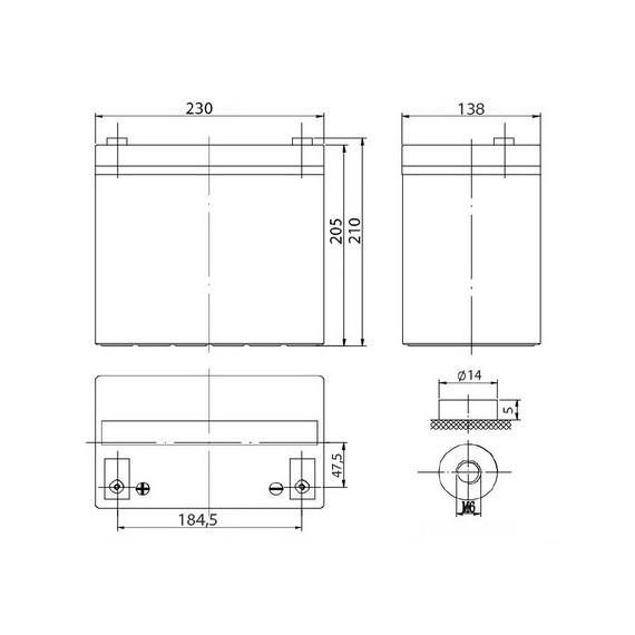 Аккумуляторная батарея Delta CGD 1255 Аккумуляторная батарея Delta CGD 1255