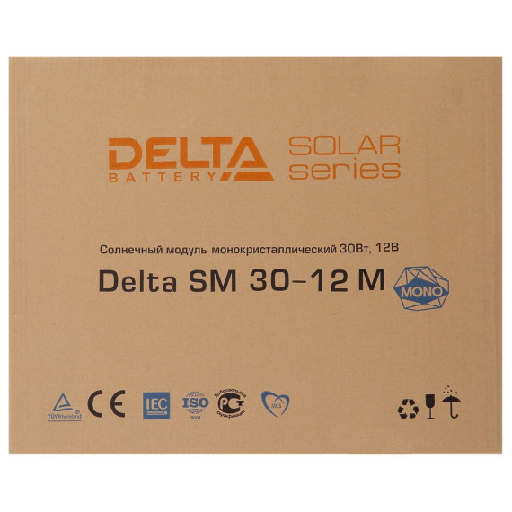 Солнечная батарея Delta SM 30-12 M 30 Вт Солнечная батарея Delta SM 30-12 M 30 Вт