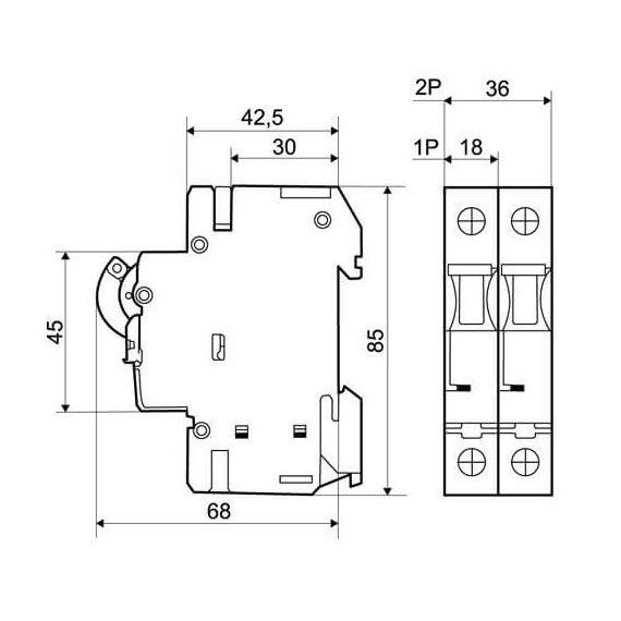 Автоматический выключатель постоянного тока 10A 220VDC 1P (B)