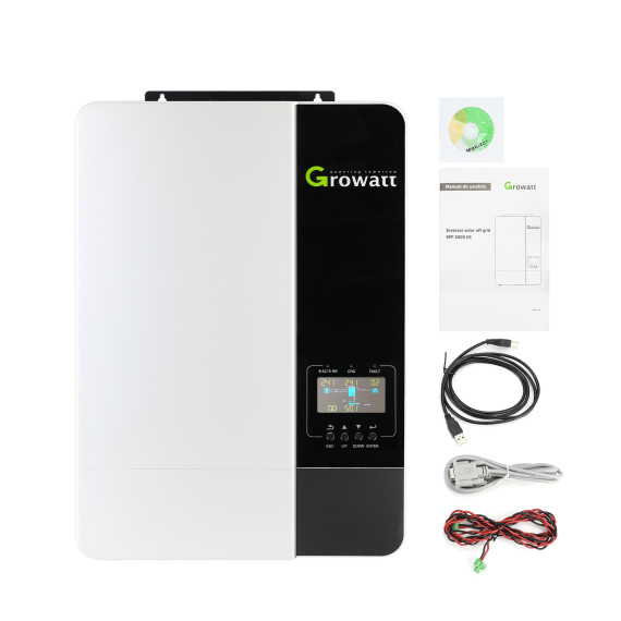 Гибридный инвертор Growatt SPF3500ES 3,5кВт 48В MPPT 80A 450V, работа без акб, изображение 3 Гибридный инвертор Growatt SPF3500ES 3,5кВт 48В MPPT 80A 450V, работа без акб, изображение 3