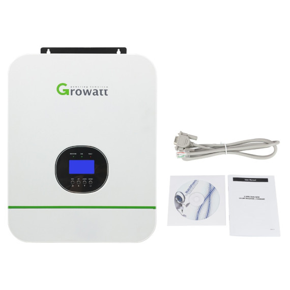 Гибридный инвертор Growatt SPF3000TL HVM-24V 3кВт 24В MPPT 50А 102В, AC Charge 30А, изображение 3 Гибридный инвертор Growatt SPF3000TL HVM-24V 3кВт 24В MPPT 50А 102В, AC Charge 30А, изображение 3